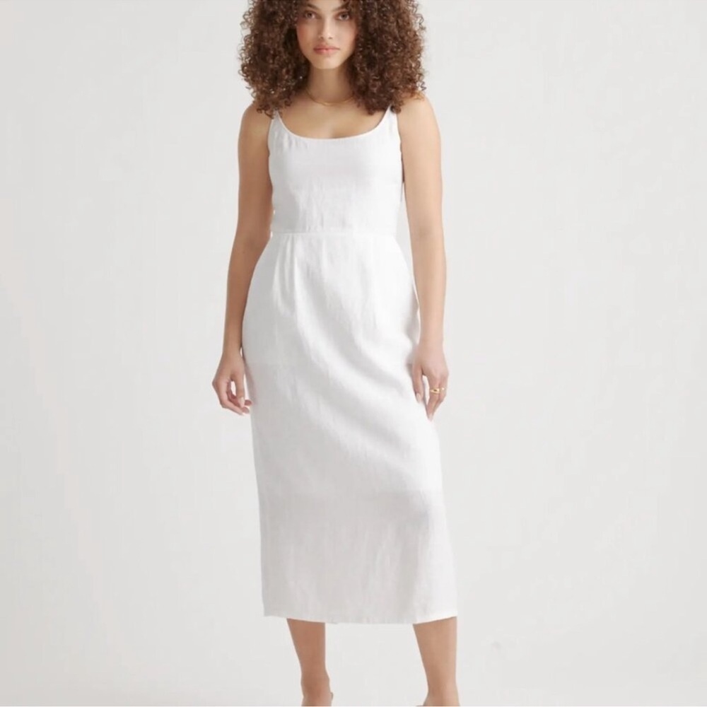 Quince 100% European Linen Scoop Neck Midi Dress size XS - Picture 12 of 12